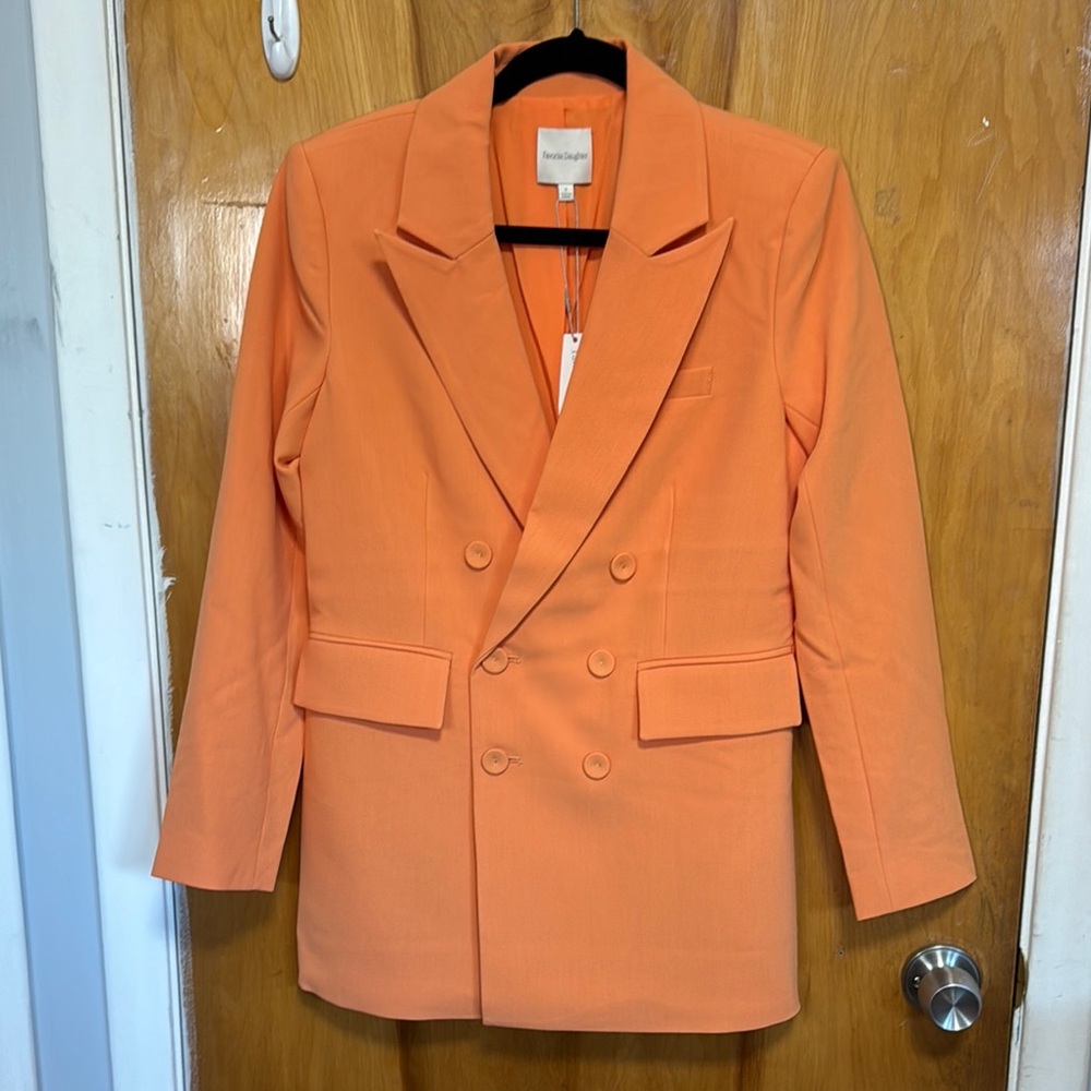 Favorite Daughter Vibrant Orange Blazer